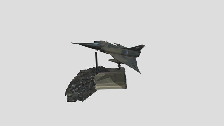Photorealistic Mirage III Fighter Jet Memorial – Gratis 3D-model STL