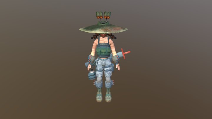 Military Crab Character 3D Model