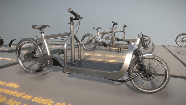 Cargo Bike Aluminium Version 3D Model