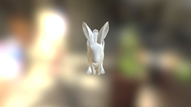 Rabbit Turned Into Stone 3D Model