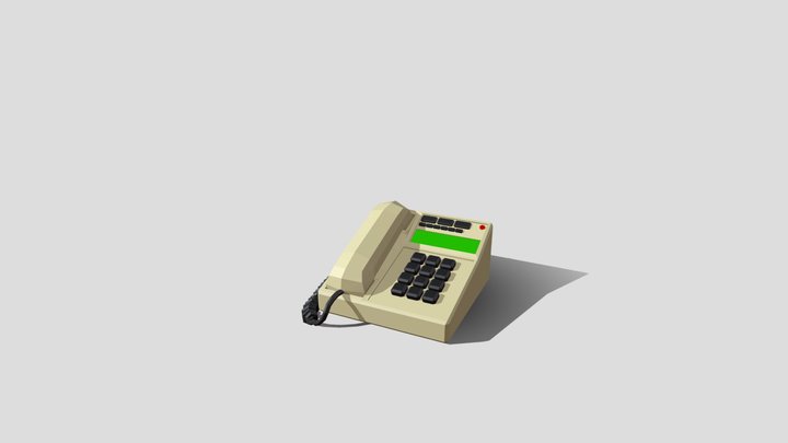 Low-poly Desk Phone