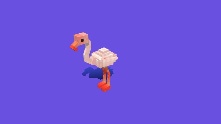 flamingo - minecraft model 3D Model