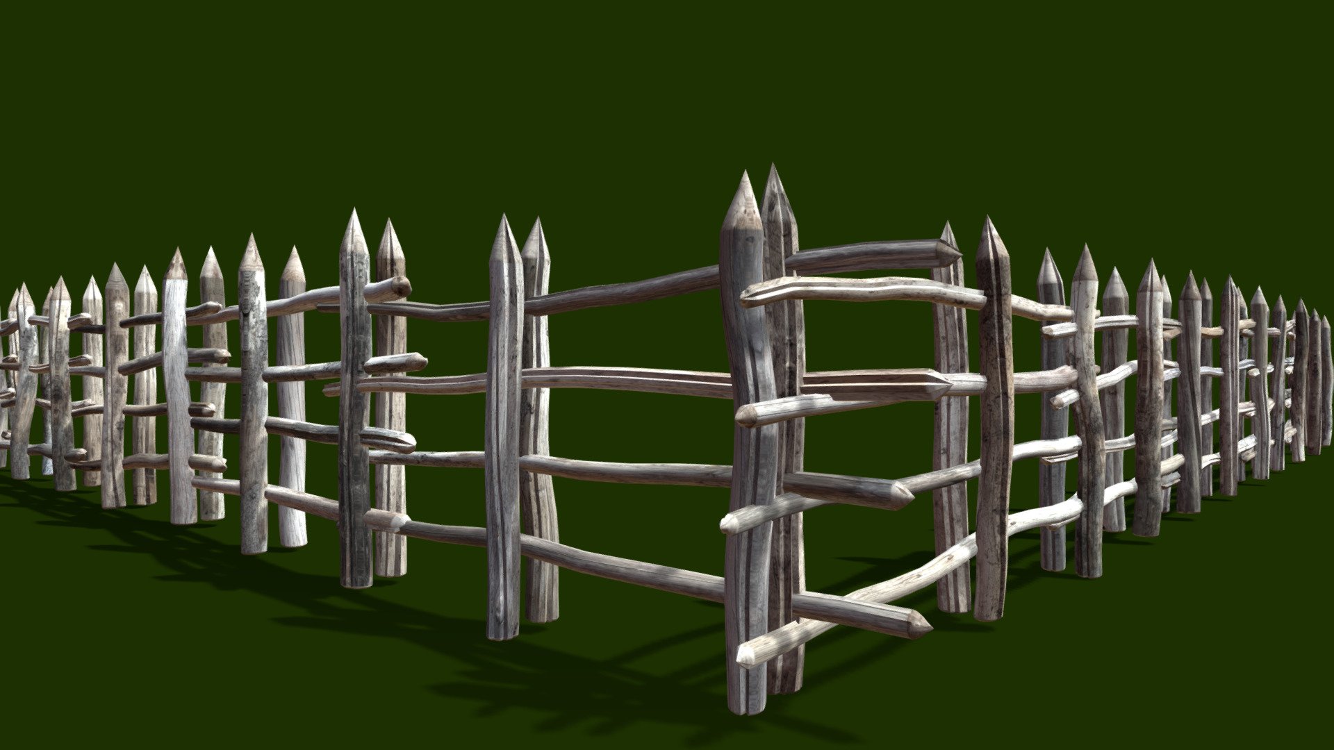 Wooden Fence - 3D Model By Sereib [6debce4] - Sketchfab