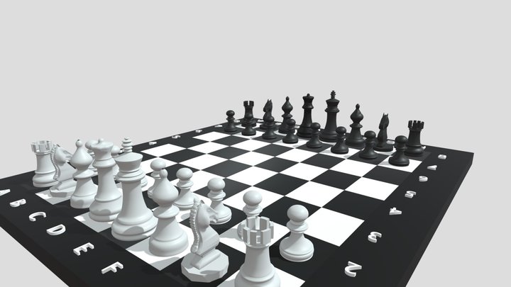 Classic Chess – Realistic Board & Pieces 3D Model