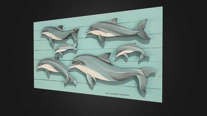 Dolphin Wall Decoration 3D Model