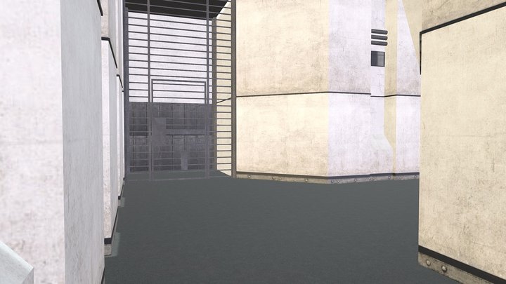 hallway 2 corner 2 ways (room2_2_opt) - SCP:CB 3D Model