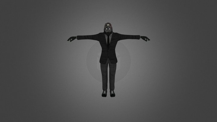 New The Man With The Upside Down Face 3D Model