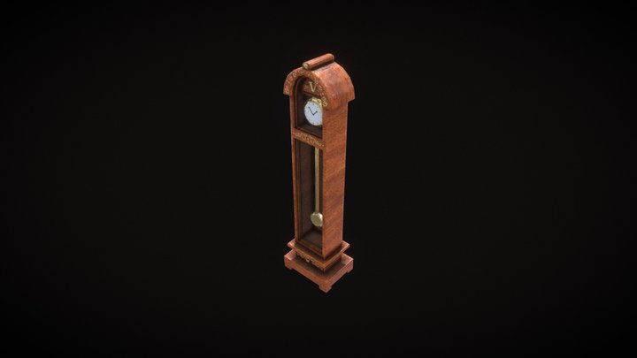 Grandfather Clock 3D Model