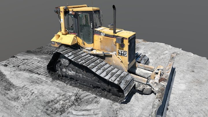 Caterpillar D6M LGP Dozer 3D Model