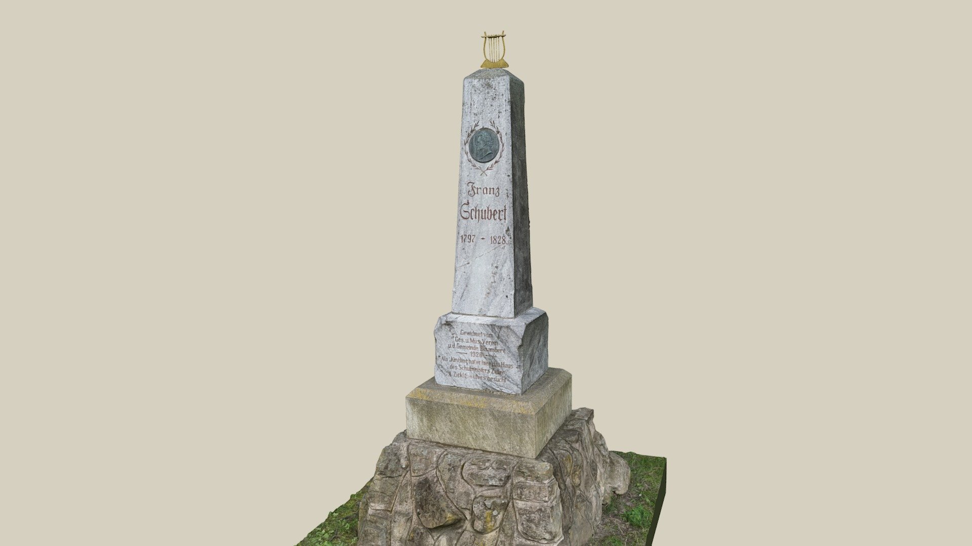 Schubert Denkmal — Sketchfab embed 3D viewer