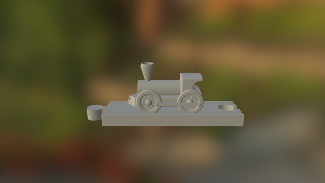 Mini Train With Track Assembly 3D Model