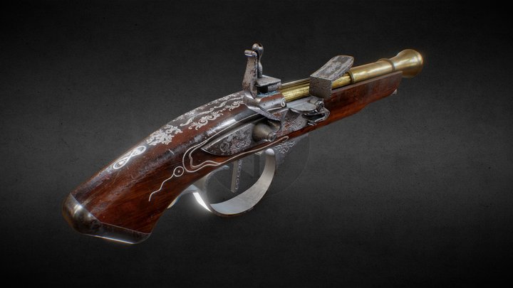 Ancient Royal gun 3D Model