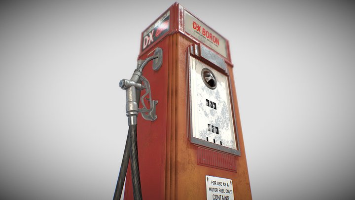 Vintage Fuel Pump 3D Model