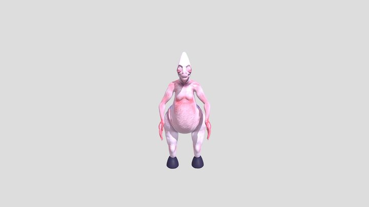 PinkAlien 3D Model