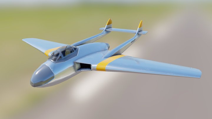 Low Poly Fighter Jet 3D Model