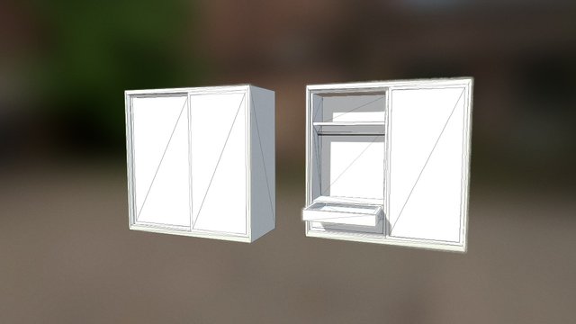 Lemari 2 Pintu 3D Model