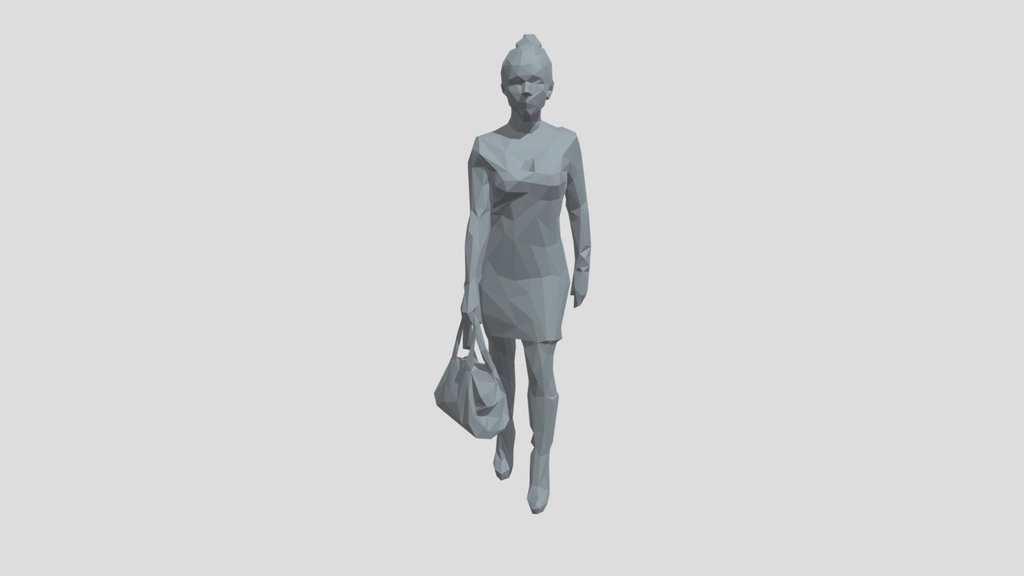 Lowpoly Female Walking
