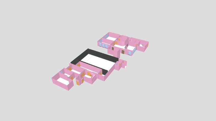 Dual-Story Floor Plan 3D Model