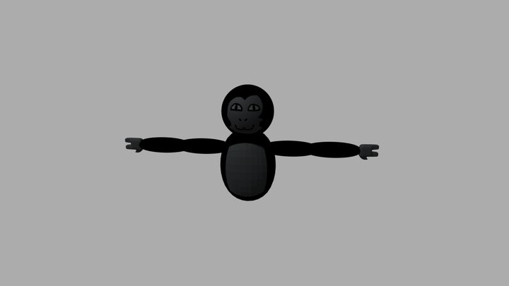 Monke Model Rigged 3D Model
