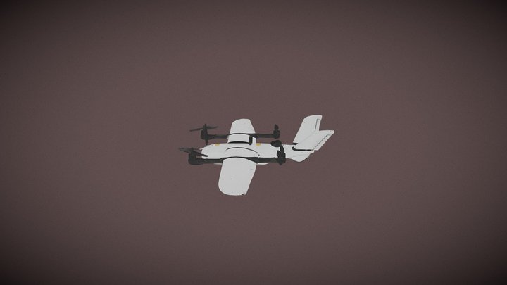 drone uav 3d generated with hunyuan 2.5 3D Model