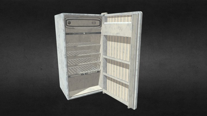 Abandoned Retro Refrigerator - Post-Apocalyptic – Modello 3D gratuito STL