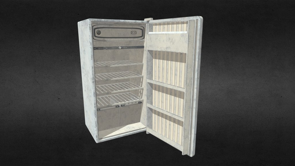 Abandoned Retro Refrigerator - Post-Apocalyptic