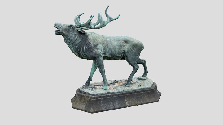 Hirsch - Schloss Waldthausen Mainz 3D Model