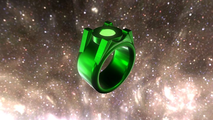 Green latern ring 3D Model