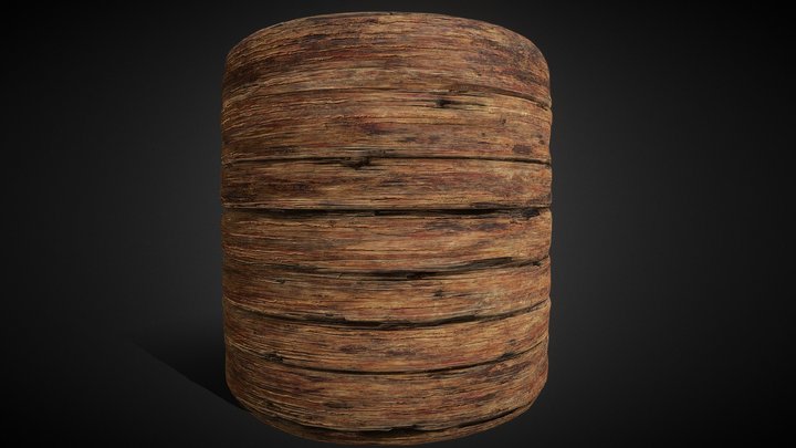 Nordic Worn Wood Sculpted Material – Modello 3D gratuito STL