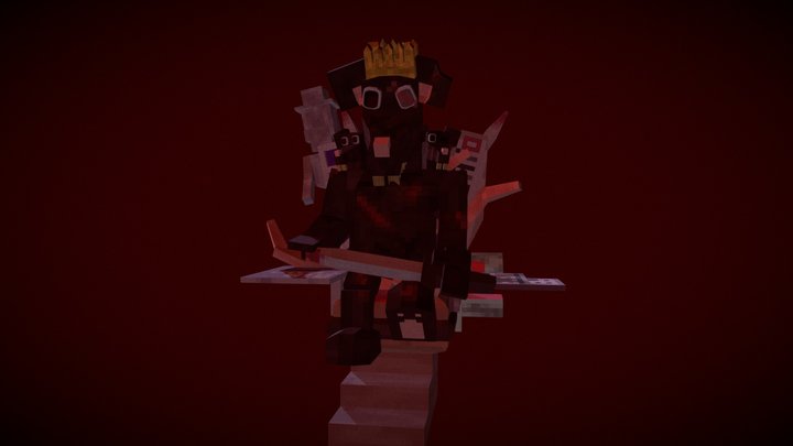 Rat King Atop His Throne 3D Model