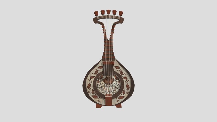 Medieval Lute-Harp Thing 3D Model