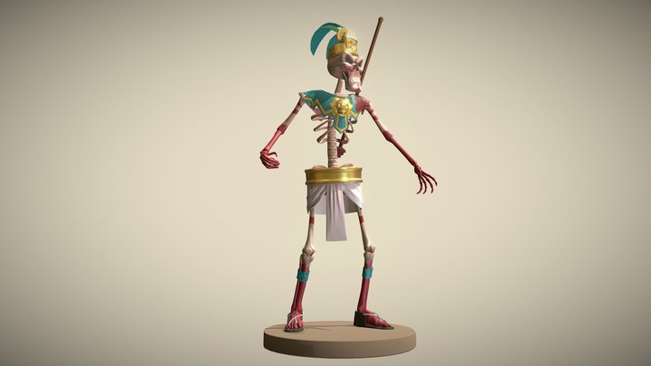 Aztec Skeleton 3D Model