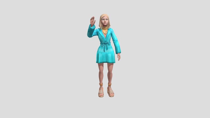 Waving (2) 3D Model