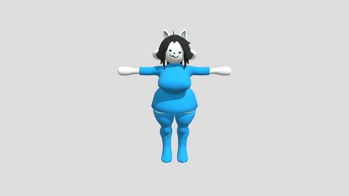 Anthro Temmie (version 2) – Modello 3D gratuito STL