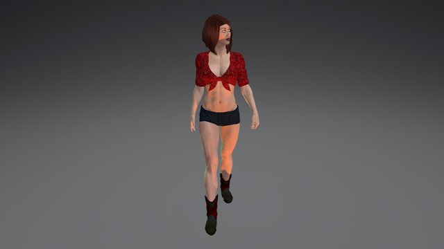 Cowgirl 3D Model