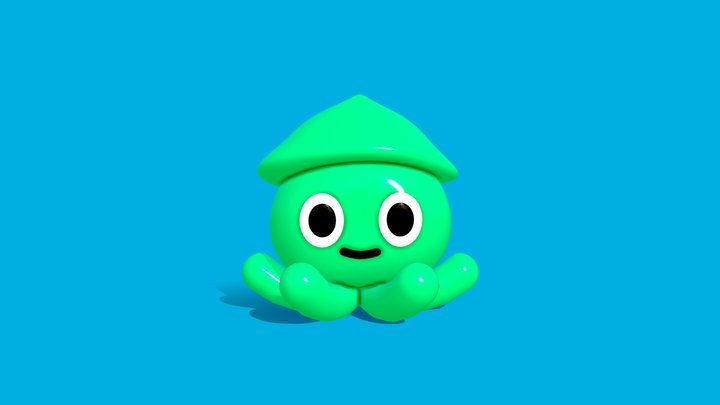 Squid Chan 3D Model