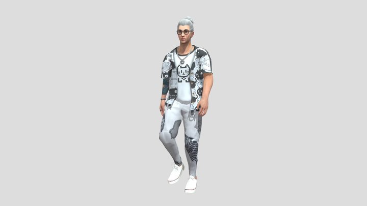 Free Fire Beautiful Male CC WP +8801729549538 3D Model