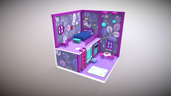 Isometric room 3D Model