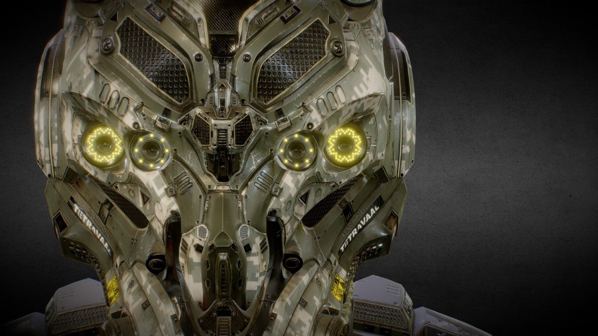ArtStation - Sci-Fi Helmet - Real Time Version - by Jonathan BENAINOUS