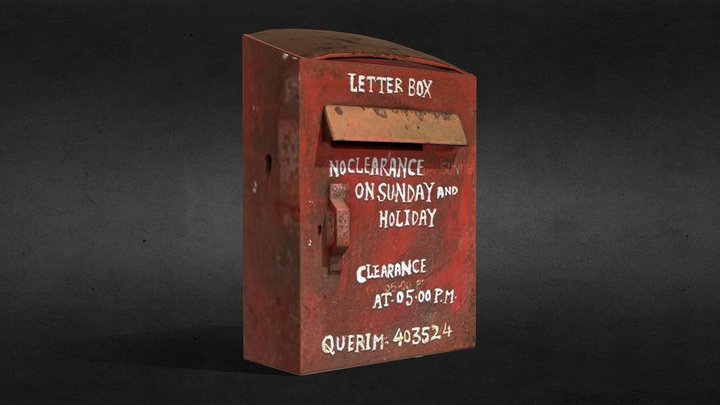 Old Indian Letterbox 3D Model