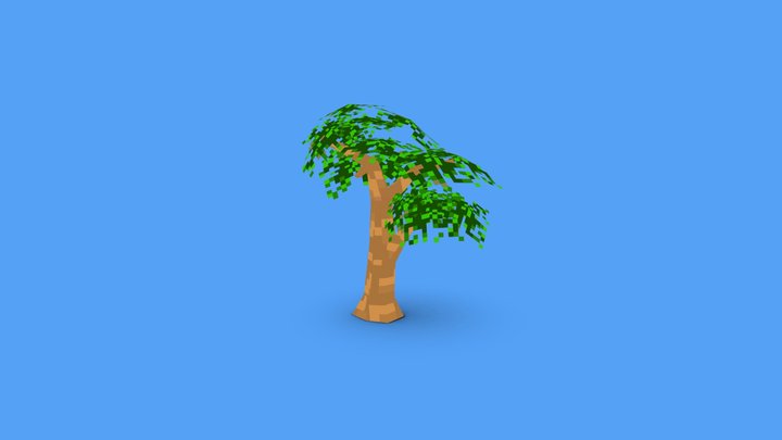 Tree Pixel 3D Model