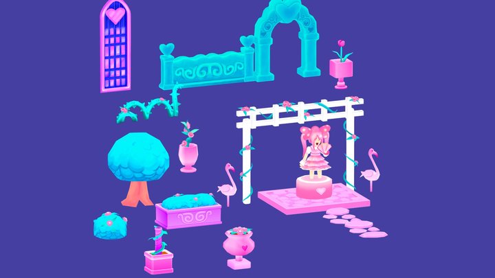 Sweetheart's Castle Garden 3D Model