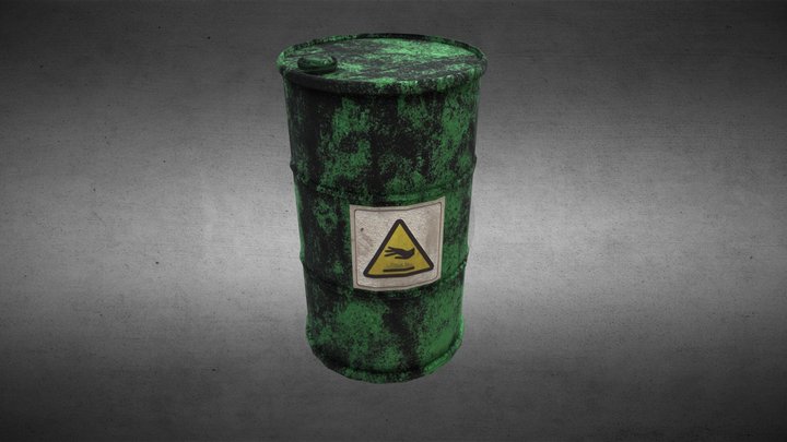 Metal Barrel 3D Model