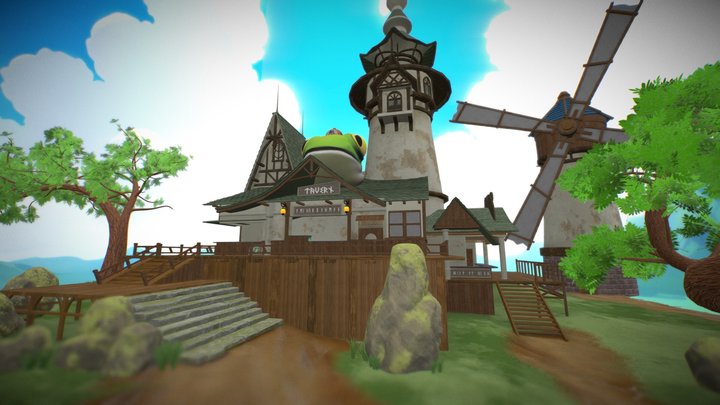 Stylized Environment | Fantasy land 3D Model