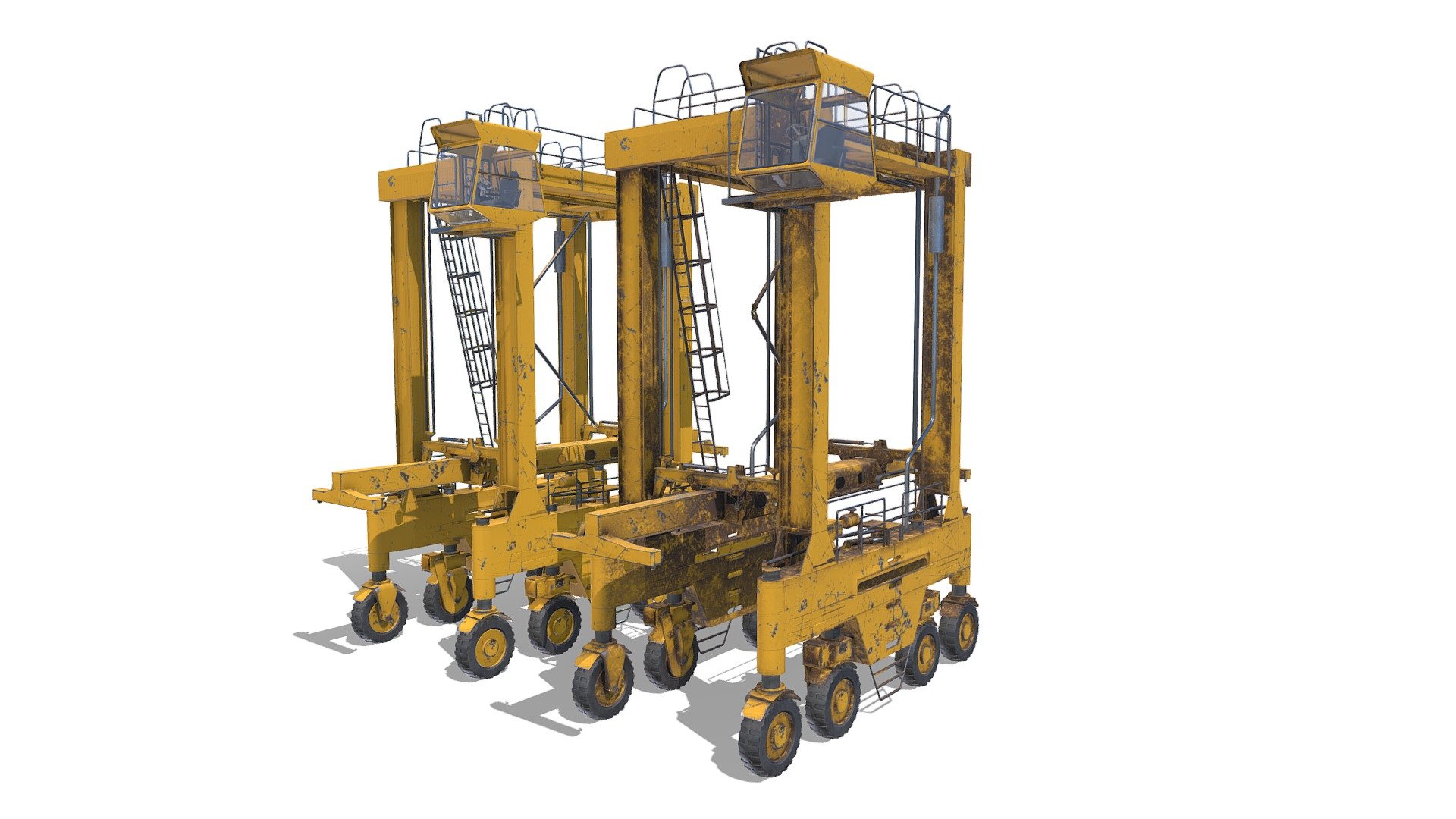 Straddle Crane / Straddle Carrier - Buy Royalty Free 3D model by Studio ...