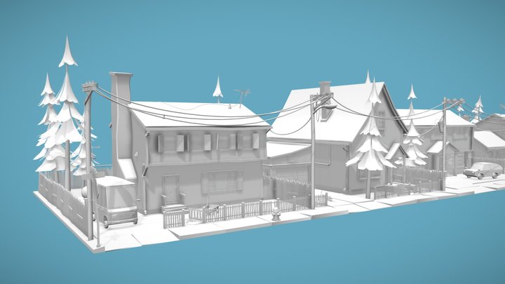 Neighborhood for UDK Project 3D Model