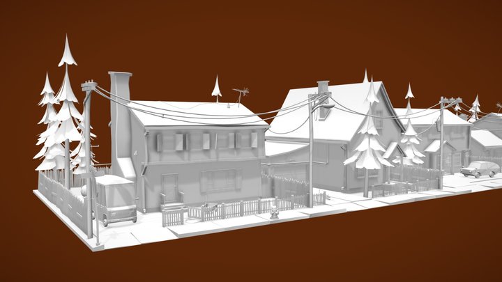 Neighborhood for UDK Project 3D Model