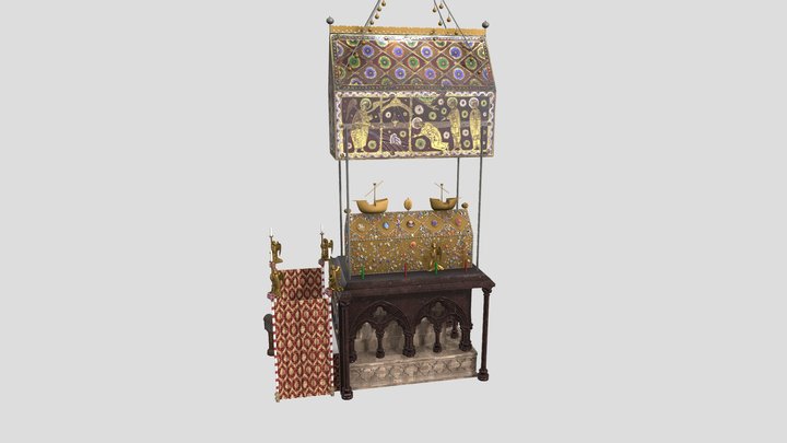Medieval Shrine of Thomas Becket (textured) 3D Model