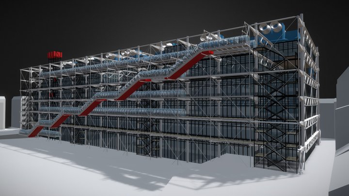 Centre Pompidou 3D Model