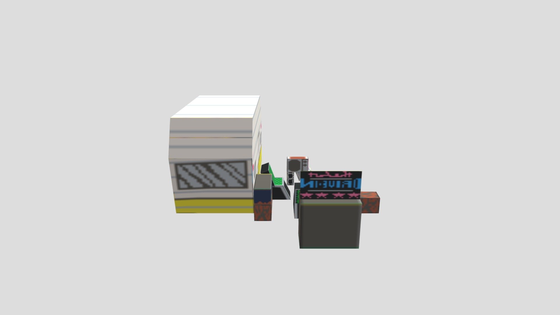 The Last Drive-In Low Poly